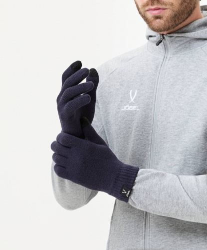 фото Jogel детские перчатки ESSENTIAL Team Knitted ЦБ-00003948 т.синие картинка