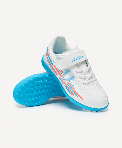 фото Jogel сороконожки детские EVOFLY TF TALANT white/blue ЦБ-00004210 картинка